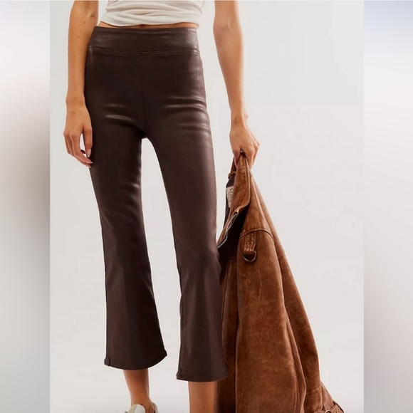 FRAME DENIM Jetset Crop Mini Boot NWT in Espresso Coated - Picture 4 of 16